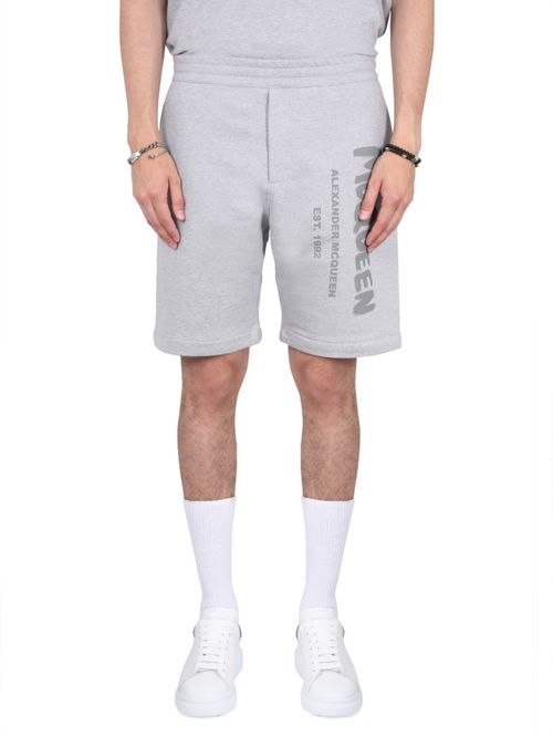 Light Grey Logo Shorts