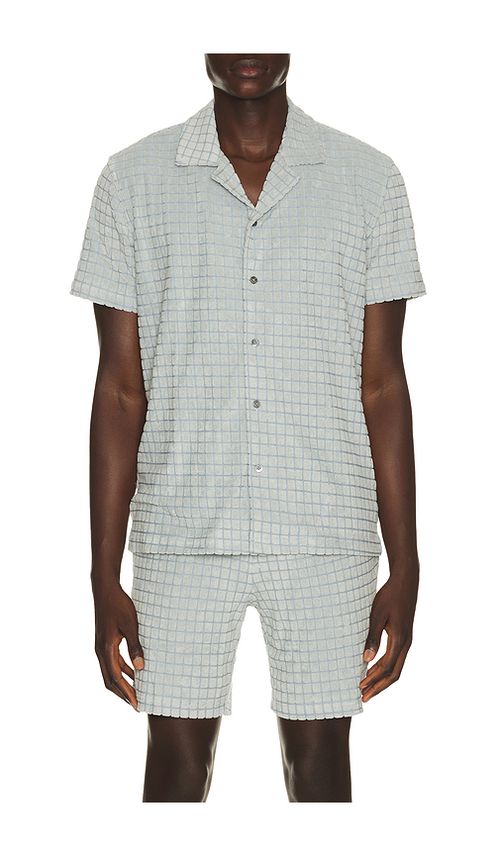 Rails Maverick Camp Collared Shirt in Slate. L. Also in M, S, XL/1X