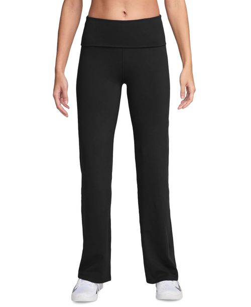 Women's One High-Waisted Foldover Pants - Black/black