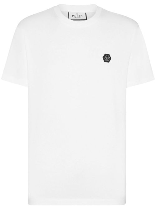 Crystal-embellished cotton T-shirt - White