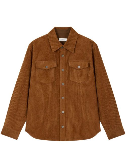 Corduroy two-pocket shirt - Brown