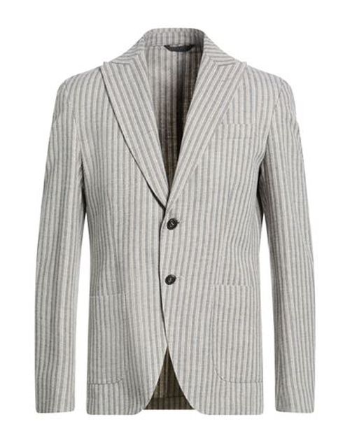 Man Blazer Grey Size 38 Cotton, Linen, Acrylic