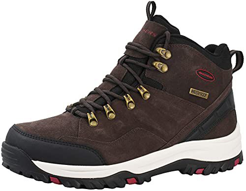 Skechers Men's Relment Pelmo Hiking Boot, Khaki, 