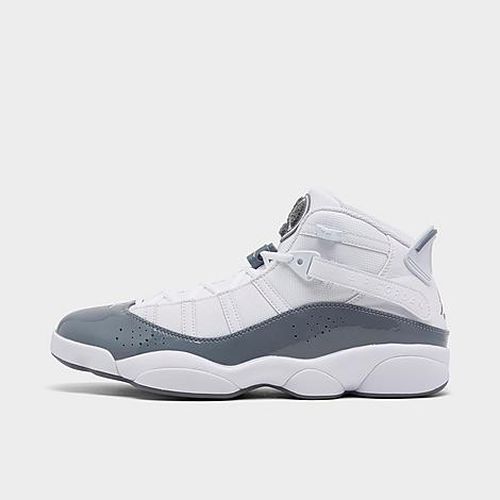 Men's Air 6 Rings Basketball Shoes in White/White/Cool Grey