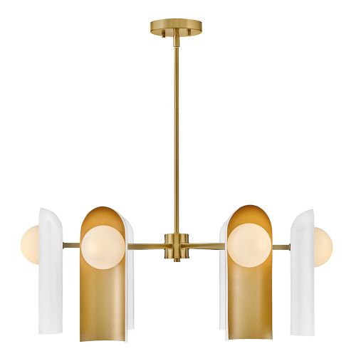 Lacquered Brass LED Chandelier from the Zuri Collection
