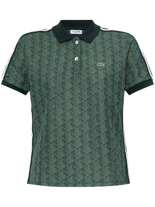Jacquard monogram polo shirt - Green