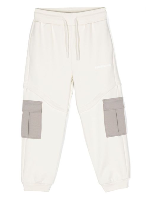Logo-patch stretch-design track pants - Neutrals