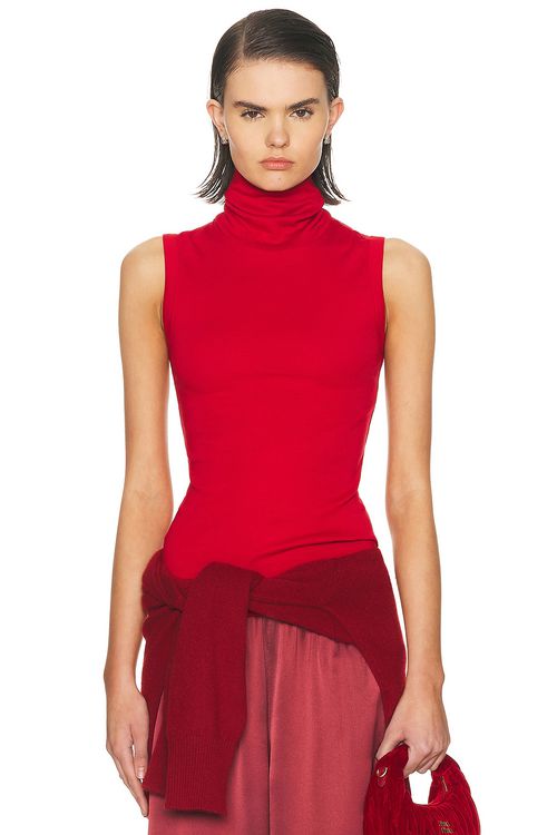 FLORE FLORE Dinah Tank Top in Red - Red. M also in
