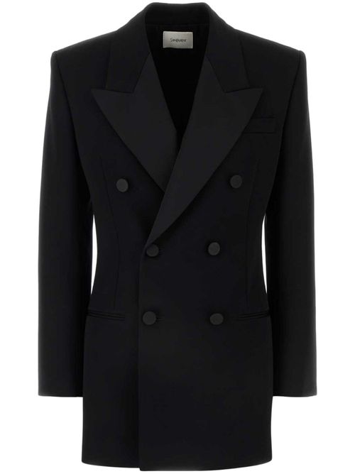 Wool blazer dress - Black