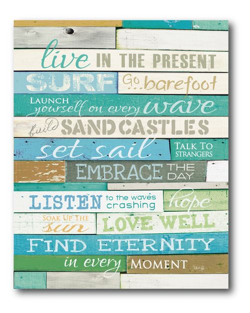 Wall Decor Live in the Present Canvas Wall Art