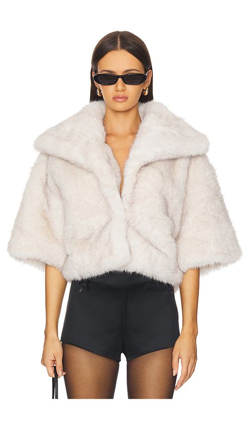 Lovers and Friends Cropped Claude Coat in Snow Grey. XS also in L, M, S