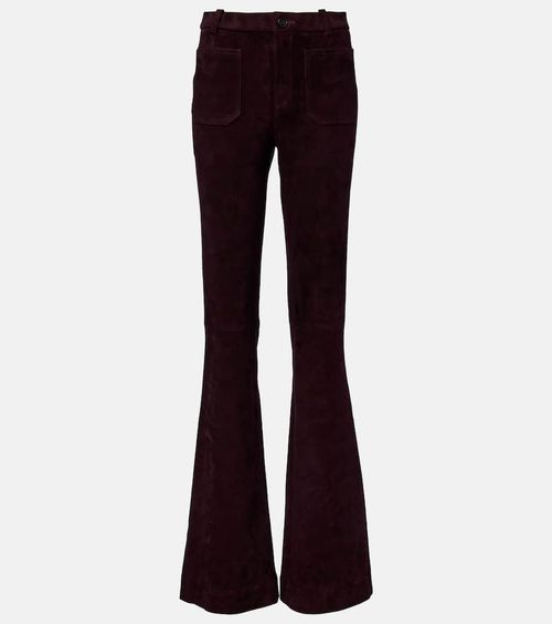 Laurent suede flared pants