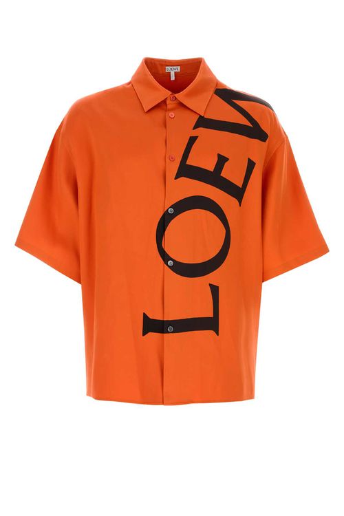 Orange Silk Shirt