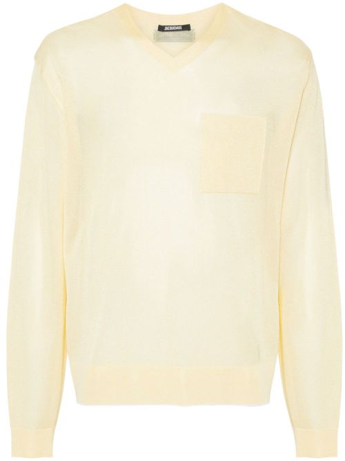 Logo-patch sweater - Yellow