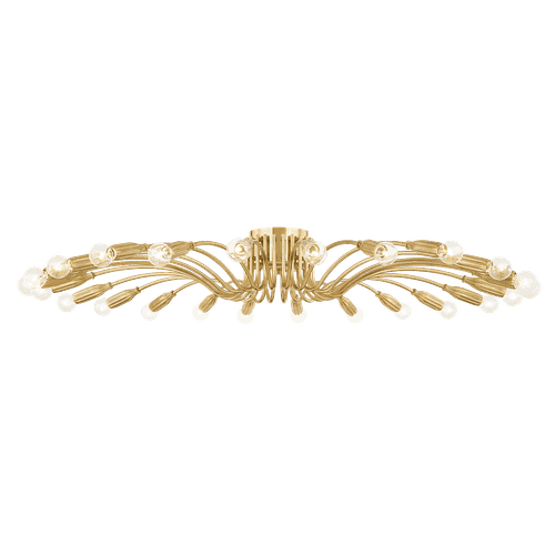 Aged Brass 24 Light Semi Flush Mount from the Barney Collection