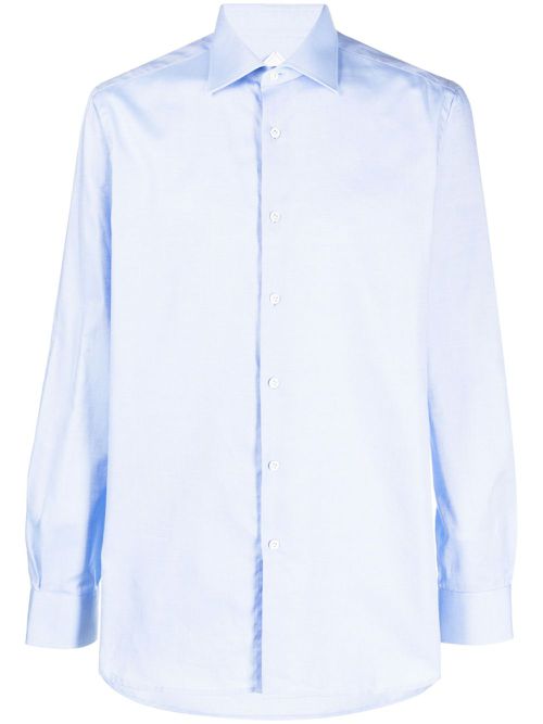 Long-sleeve cotton shirt - Blue
