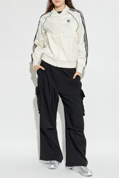 Sweatshirt With A Stand-up Collar, Women's, Cream
