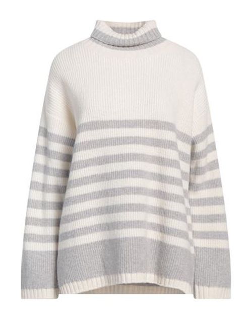 Woman Turtleneck Ivory Size 4 Virgin Wool, Silk, Cashmere