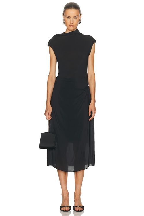 L'Academie Teshi Midi Dress in Black