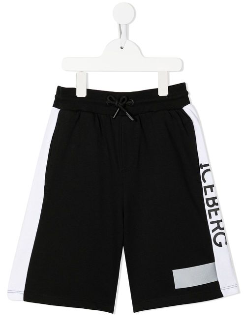 Logo-print drawstring shorts - Black