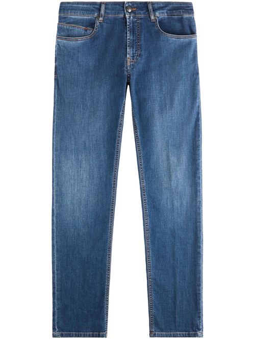 Blue Cotton Denim Jeans