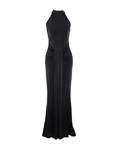 Woman Maxi dress Black Size 6 Viscose, Elastane