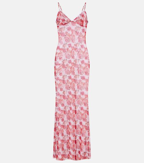 Solay floral lace-trimmed maxi dress