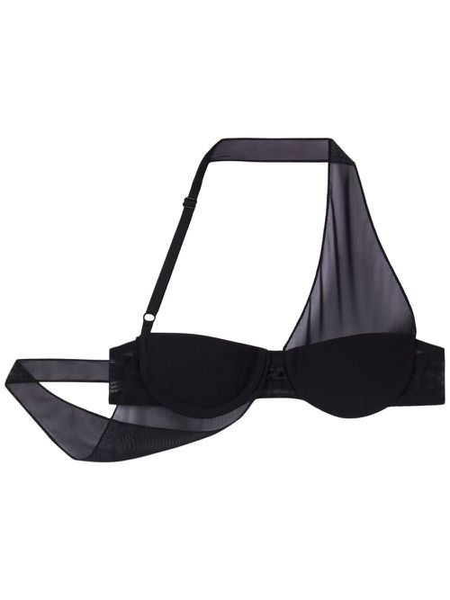 Undressed crepe cropped top - Black