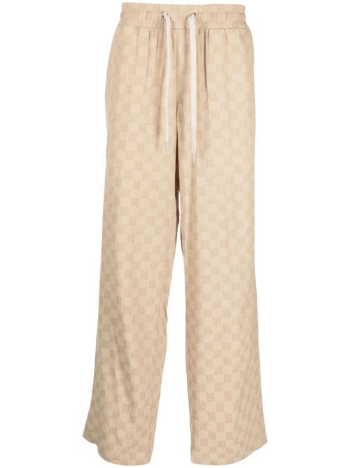 Logo-print wide-leg trousers - Neutrals