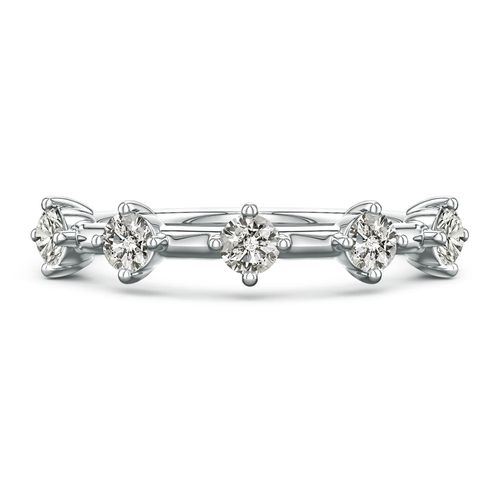 Angara 0.53 CTW Round Diamond Five-Stone Station Ring in 18K White Gold