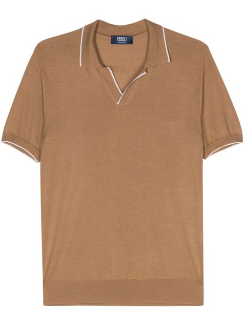 Wave Polo Shirt — Camel
