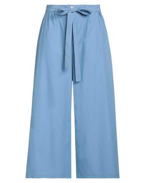 Woman Pants Azure Size M Cotton
