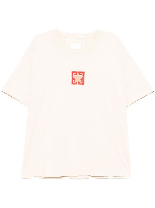 Logo motif T-shirt - Neutrals