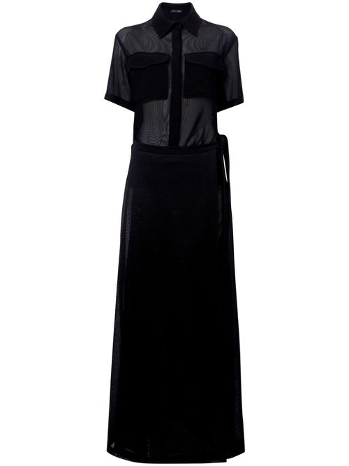 Emory semi-sheer dress - Black