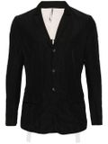 Contrast-stitching single-breasted blazer - Black