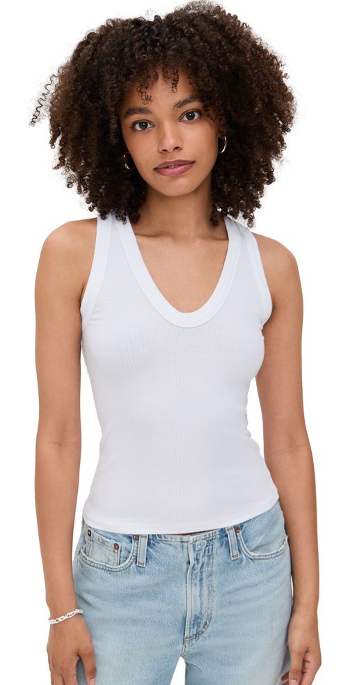Cotton Citizen Verona U Neck Tank White