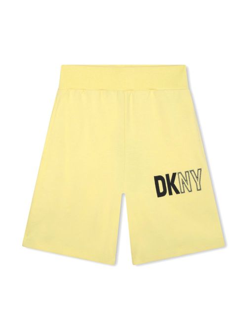 Dkny Kids 키즈 logo-print cotton shorts - Yellow D60032512