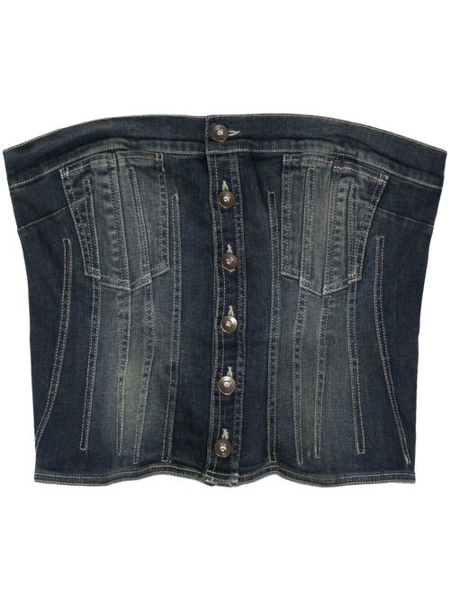 Denim corset top - Blue