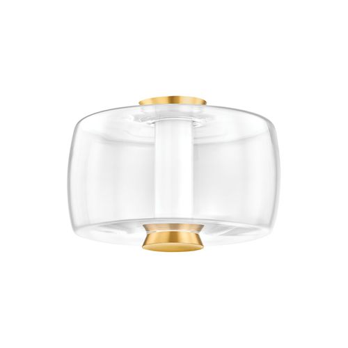 Aged Brass LED Flush Mount from the Beau Collection