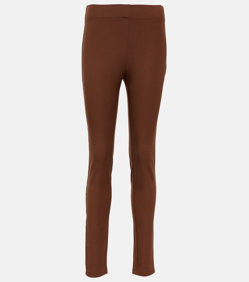 Mid-rise gabardine leggings