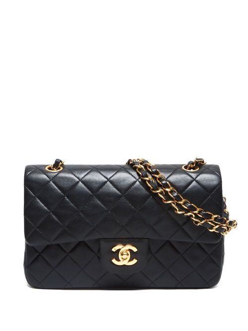 1985-1993 Classic double flap shoulder bag - Black