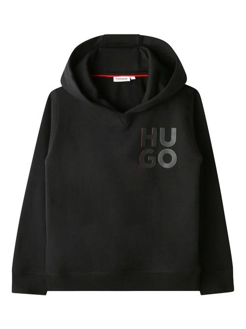 Logo-print hoodie - Black