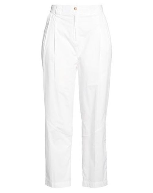 Woman Pants White Size L Cotton