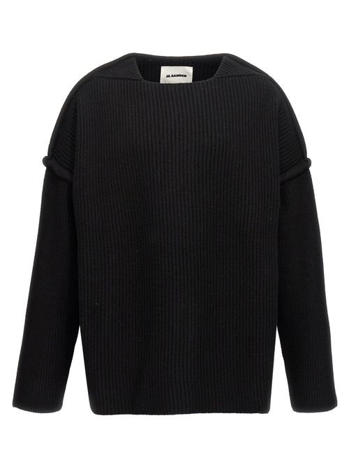 Ribbed Wool Sweater — Black