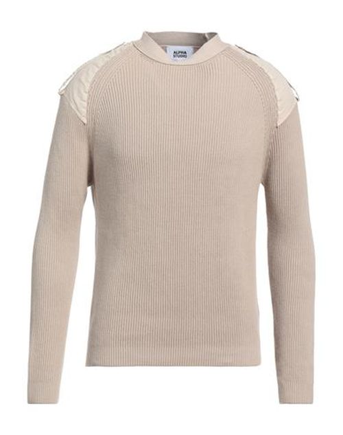 Alpha Studio Man Sweater Sand Size 36 Cotton