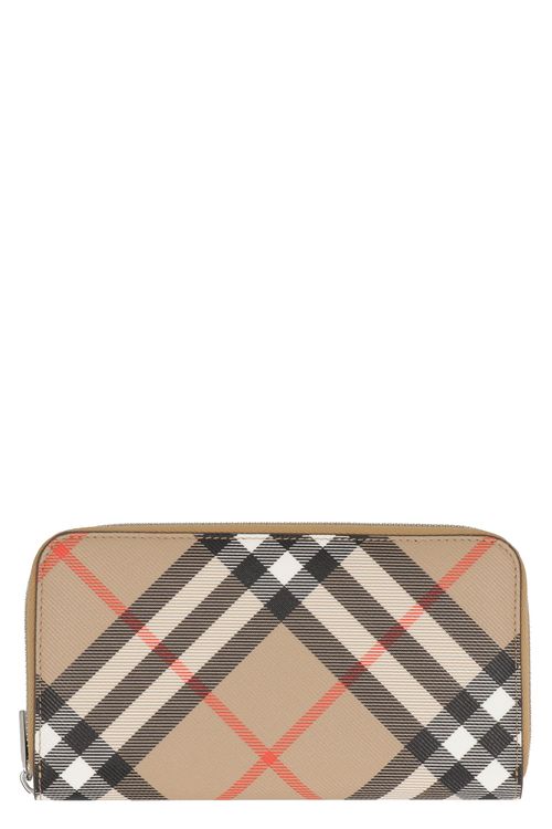Coated Canvas Mini Wallet with Zip Closure