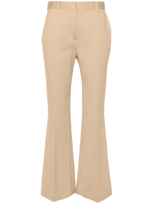 Straight-leg jersey trousers - Neutrals