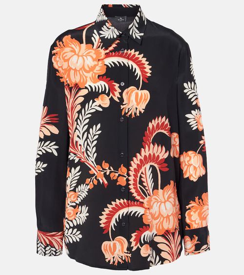 Printed silk crêpe de chine blouse