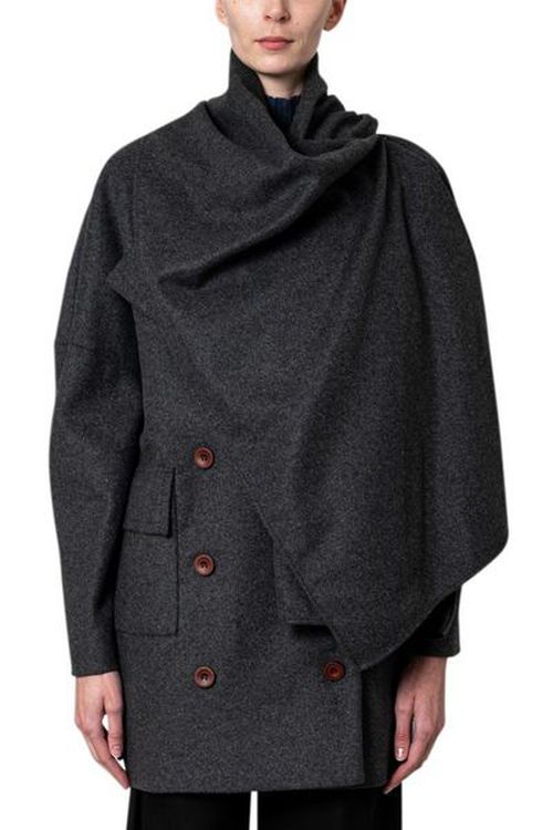 The Garment Manhattan Draped Buttoned Coat