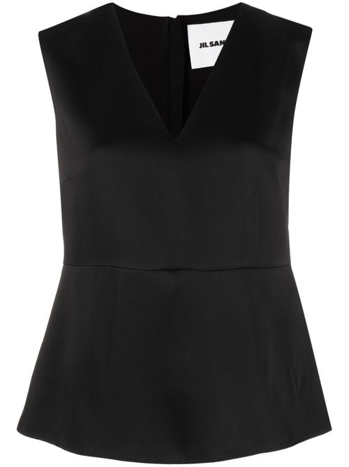V-neck tank top - Black